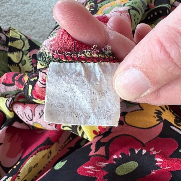 Kimono Loco Floral Paisley Open Front Boho Tie Waist Robe Tunic L/XL Multi Color - Picture 8 of 13